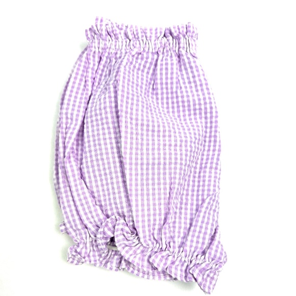 Baby Girls Lavender Gingham Bloomers Shorts Size 6–9 Months - Picture 8 of 8